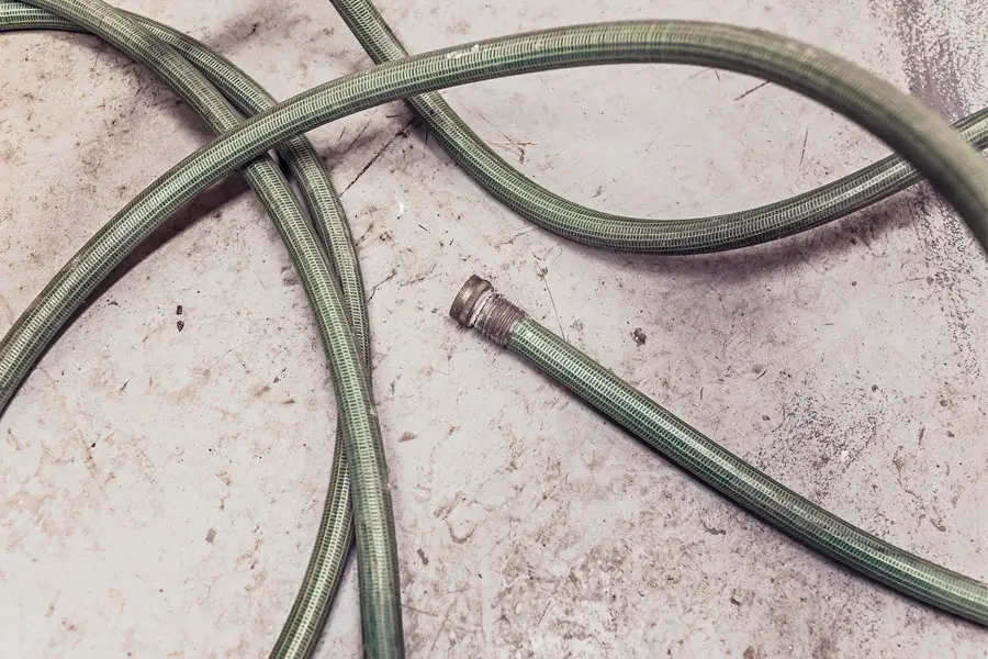 a green rubber hose